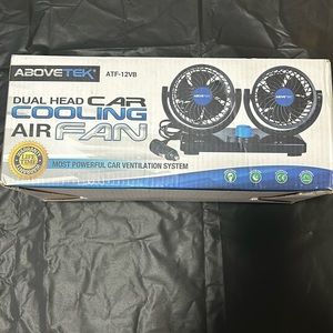 Dual head car cooling air fan